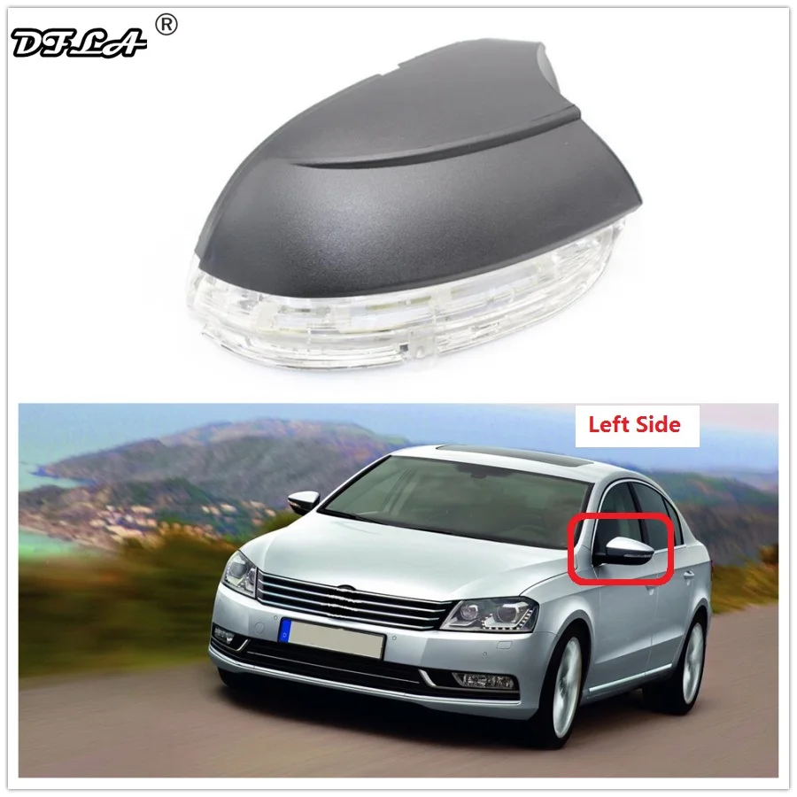 Левая сторона СВЕТОДИОДНЫЙ туалетное зеркало со светодиодной подсветкой для VW Passat B7 2011 2012 2013 автомобильный-stying ваши зеркала и добавит позитива Вашей поездке, светодиодный индикатор сигнала поворота свет лампы