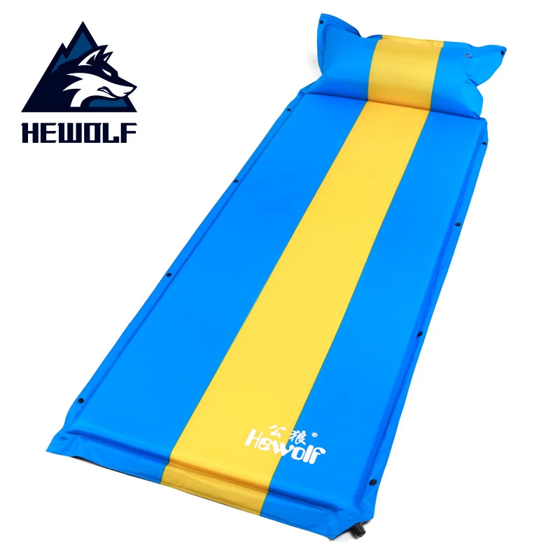 

Hewolf single person Automatic Inflatable Camping Mat with Air Pillow 192x66cm Splicable outdoor Hiking Fishing Tents mattress