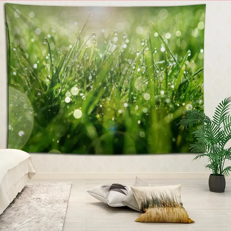 

Hot Selling Custom grass Wall Tapestry Home Decorations Wall Hanging Tapestries For Living Room Bedroom More size