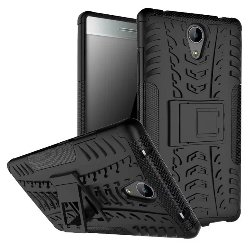 Гибридный чехол подставка для Lenovo PHAB 2 защитный мягкий из ТПУ защита кожи 100