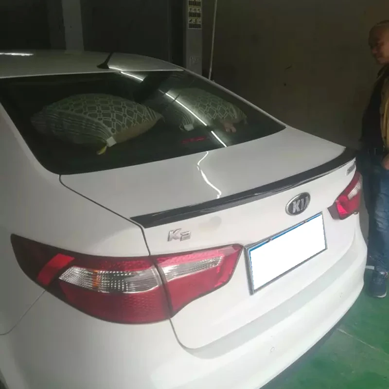 

ABS Plastic Unpainted Rear Trunk Wing Auto Decoration Use For Kia K2 Rio Spoiler 2011-2015