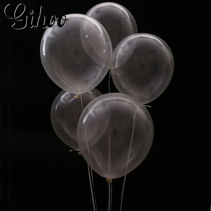 

10pcs/lot 12Inch Thick Clear Latex Balloons Transparent Balloons Romantic Wedding Birthday Party Decoration Baby Shower Supplies