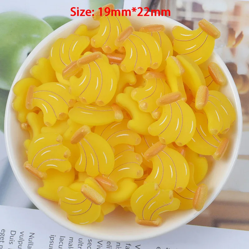 1PCS Banana Фруктовые кусочки, добавки, подвески для слизи, сделай сам, полимерный наполнитель, дополнение, клейкие аксессуары, игрушки, Lizun, комплект глины для моделирования для детей - Цвет: 1PCS Banana