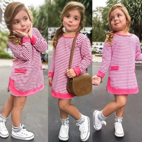 Осень 2018 детское повседневное Джерси с длинными рукавами и цветами для девочек