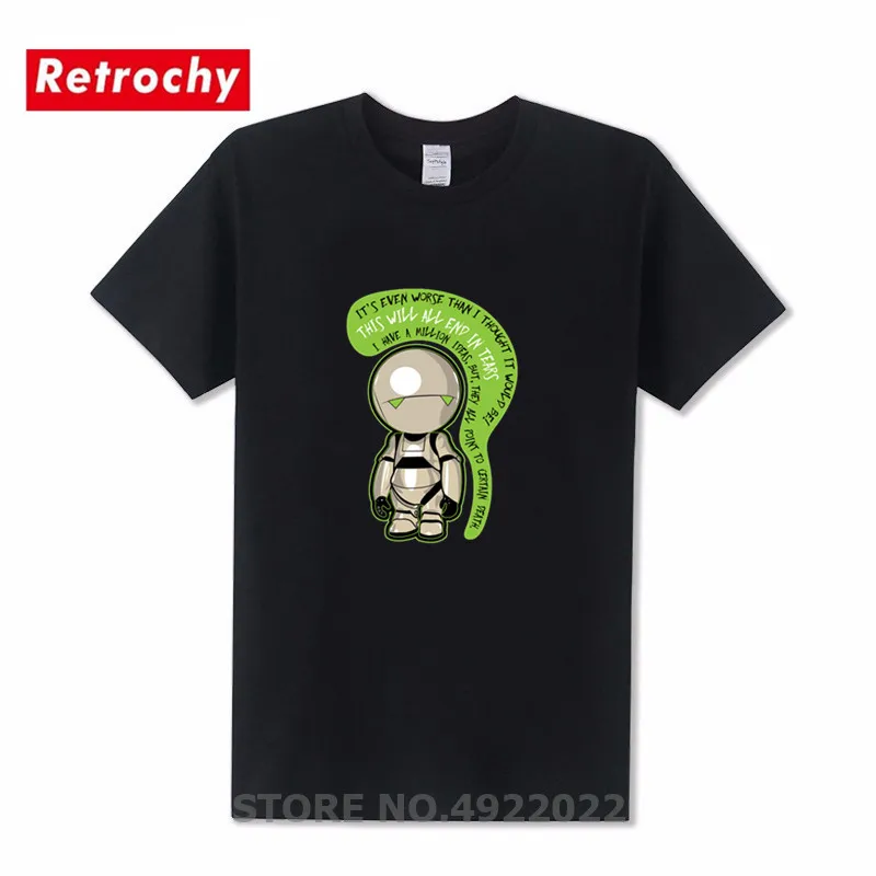 Футболка Marvin Pessimist Robot футболка с надписью The answer 42 hichers Guide To Galaxy круглым вырезом