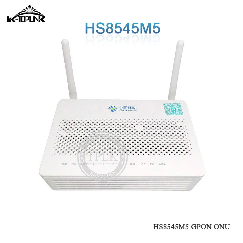 100 шт. оригинальный мини размер GPON ONU ONT HS8545M5 с 1GE + 3FE 1TEL USB Wifi портами английская