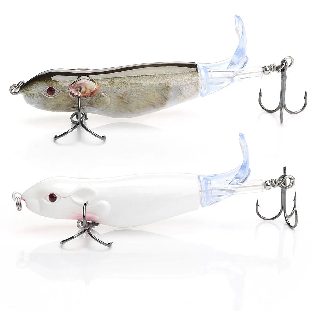 Combo B VTAVTA Whopper Plopper приманки для ловли крыс гольян 9 см 13 г плавающие воблеры для рыболовные снасти для ловли щуки приманка мышь с Вращающийся хвост - Цвет: Combo B