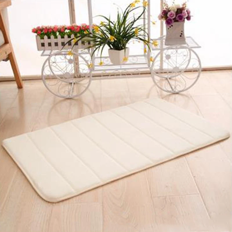 40x60cm Door Mat Rug Coral Fleece Bath Kitchen Floor Tapis De Bain Bathroom Carpet Memory Foam | Дом и сад