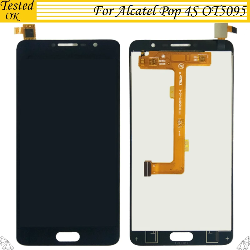 ЖК экран для Alcatel One Touch Pop 4S 5095 OT5095 5095B 5095I 5095K + цифровой преобразователь OT 5095|Шлейфы