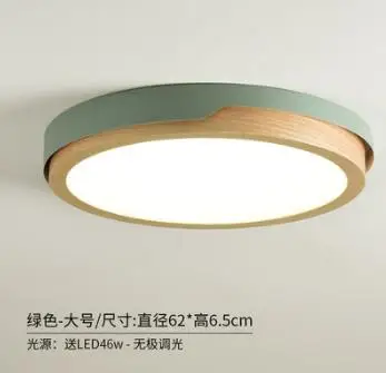 L-green-Dimmable Светодиодный потолочный светильник в скандинавском стиле, потолочный светильник для спальни, столовой, гостиной, деревянной кухни - Цвет корпуса: L-green-Dimmable