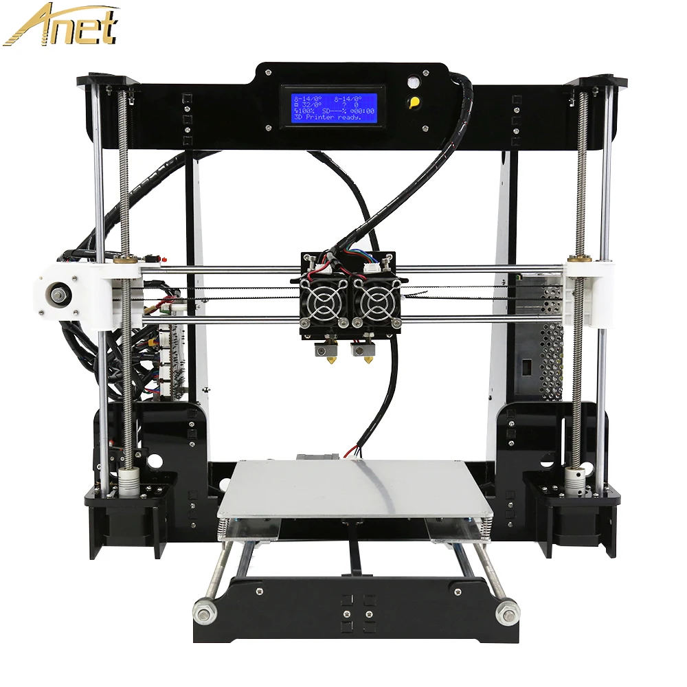 Обновление Anet A8M двойной экструдер 3D принтер легко собрать imprimante 3d принтеры DIY