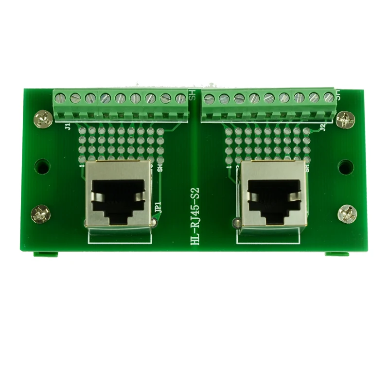Коммутационная плата RJ45 с 2 разъемами и 2*8 контактами клеммные колодки монтажной