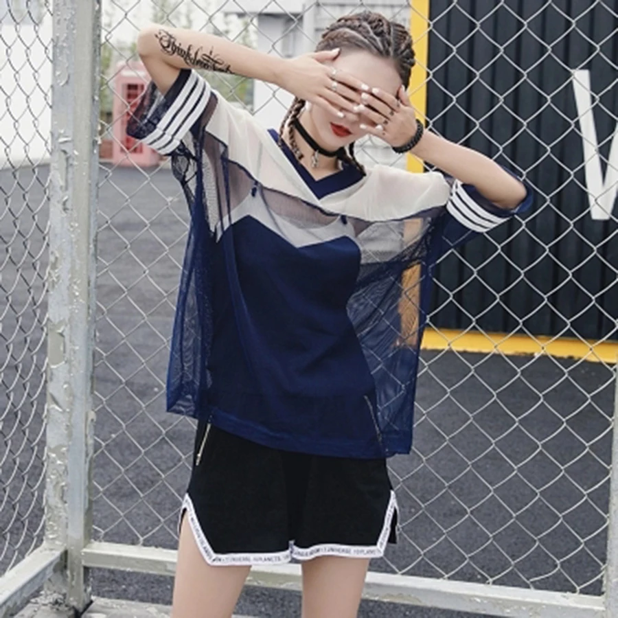 Футболка женская с коротким рукавом в стиле хип хоп 50D0068|summer t-shirts|loose t shirtt shirt women |