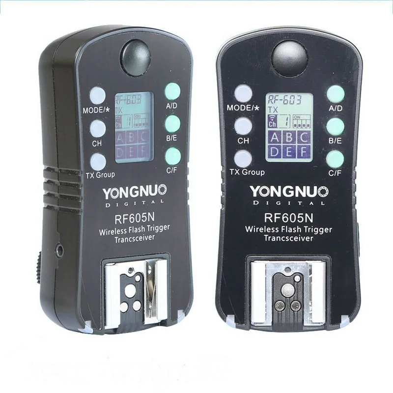 3 шт. Светодиодная лампа для видеосъемки YONGNUO RF 605C RF605C RF605N 605N Беспроводной триггер