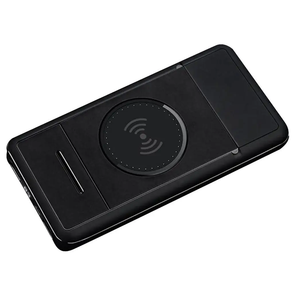 Дисплей черный цифровой с подставкой Quick 10000 мА ч банк серый мощность Qi пластик