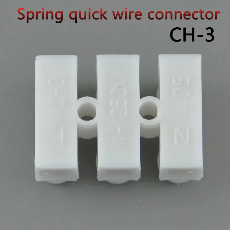 10 шт. быстроразъемные клеммы для кабеля|spring connector|wire 3 pinconnector press |