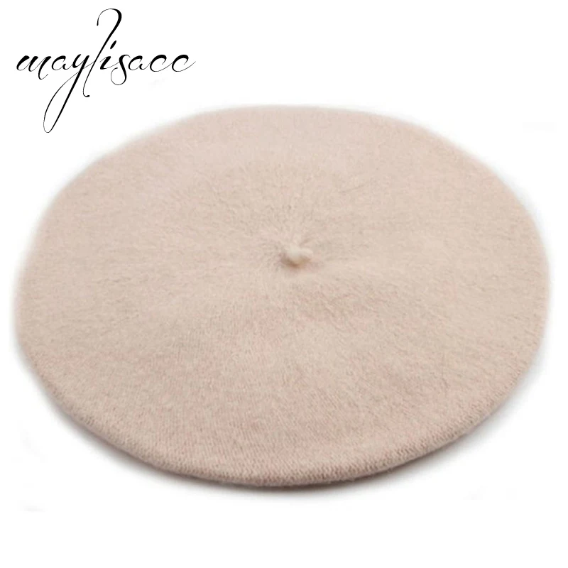 Beige Maylisacc шерсть одноцветное Цвета осень-зима теплый берет Кепки Лидер продаж для Для женщин модный подарок открытый Кепки 15 цветов - Цвет: Beige