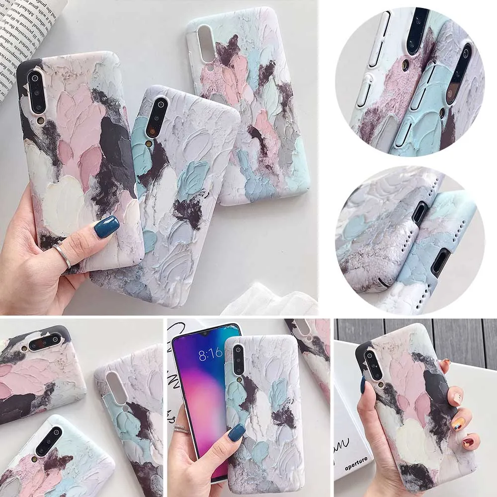 KISSCASE Fashion Dyed PC Phone Case For Xiaomi 8 9 SE 5 6 Luminous Cases Redmi 6A Pro 7 Go Hard Back Cover Funda |