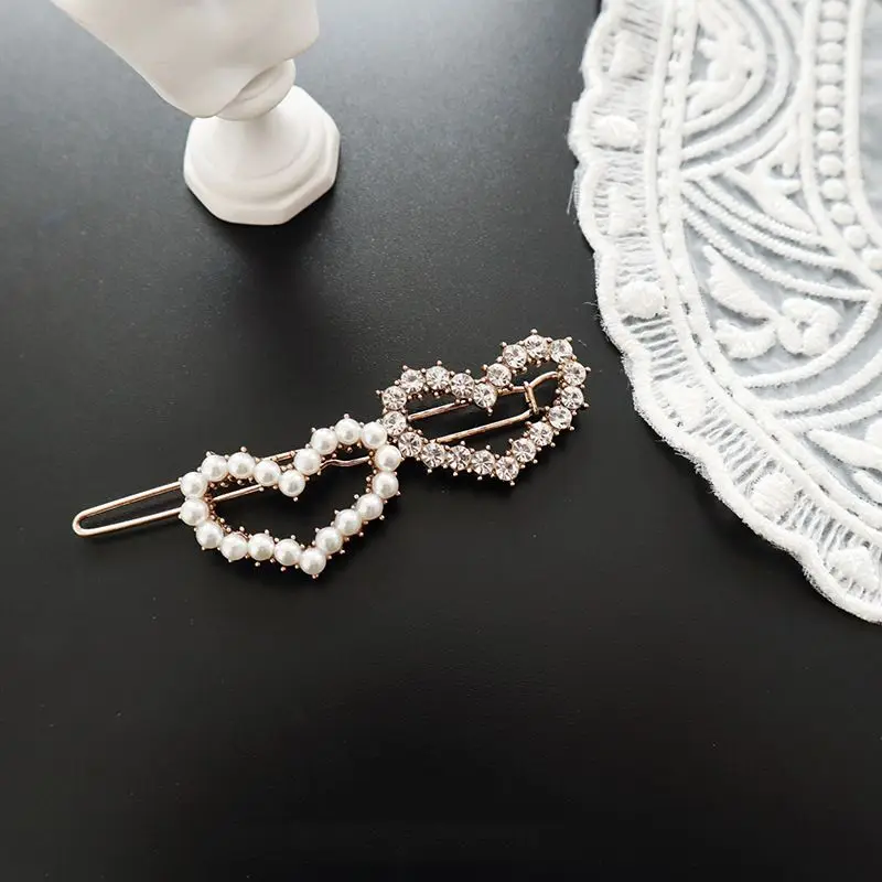 1 PC Vintage Pearl Rhinestone Hair Clip Hairpin Women Girl Super Sweet Bangs Barrette Ornament Hairgrip Accessories | Красота и