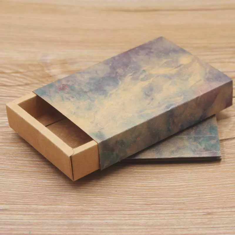 same as pic 2019New Marbling дизайн затенение стиль крафт картон ящик ожерелье серьги браслет дисплей красивая коробка - Цвет: same as pic
