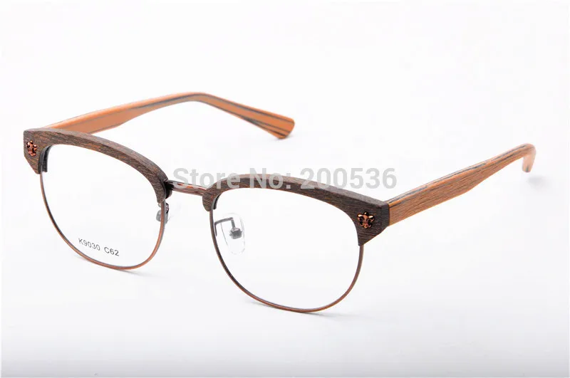 

LONSY Retro plain glasses Men Unisex Clear Lens Nerd Frame Glasses Women brand design Vintage Half Metal Optical Glasses