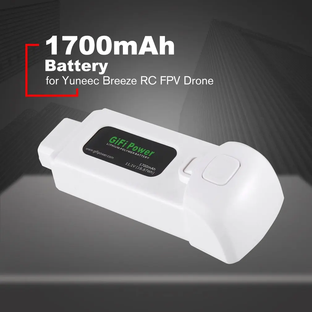 11 1 V 1300 mAh/1700 mAh 14.43Wh сменный литий полимерный аккумулятор для Yuneec Breeze Для летающего