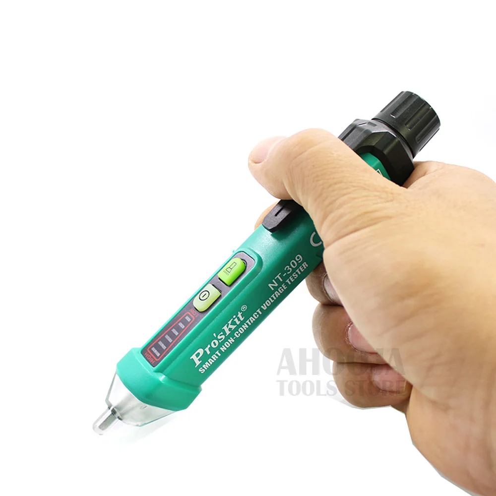Pro'sKit портативный Бесконтактный интеллект напряжение тесты карандаш Multi-Functional Индукционная электронная ручка со светодиодный освещающие инструменты
