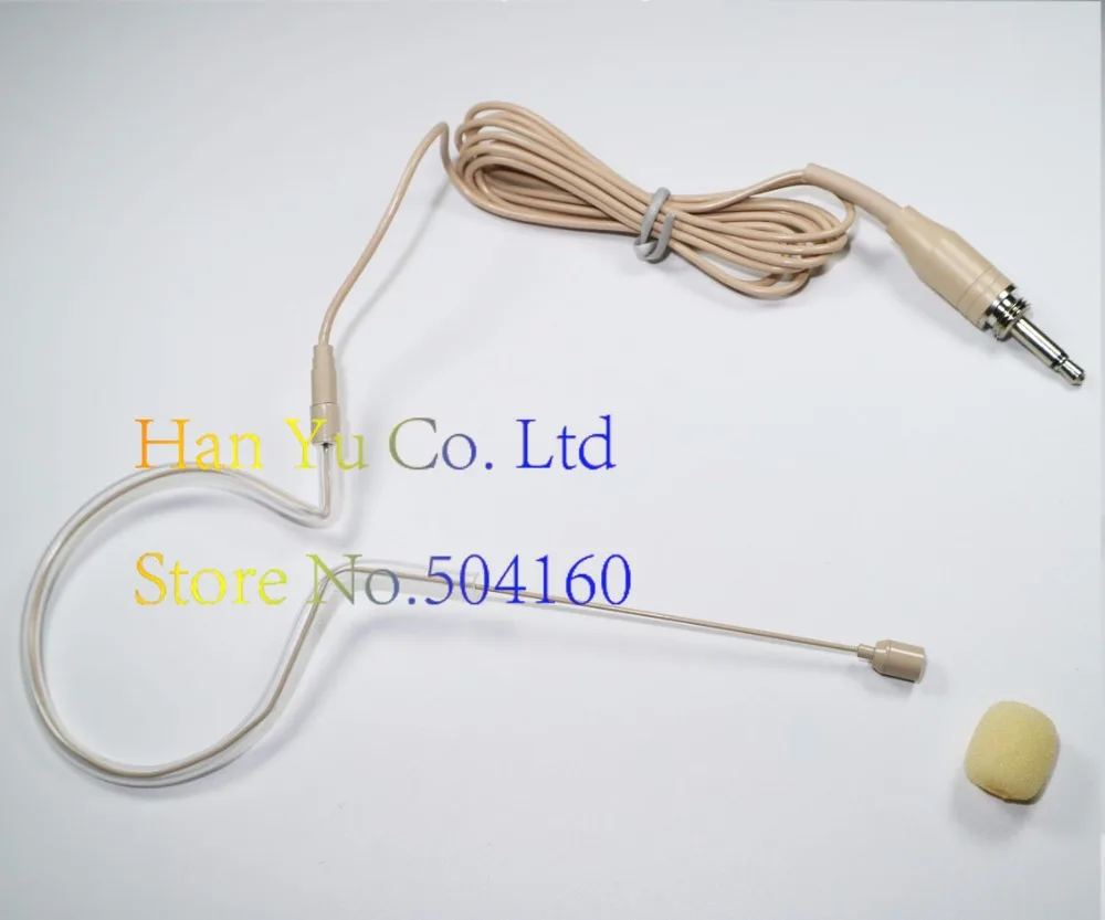 

Free Shipping Male Screw Thread Lock 3.5 mm Jack Plug Earhook Head Worn Microphone For Wireless Microphone