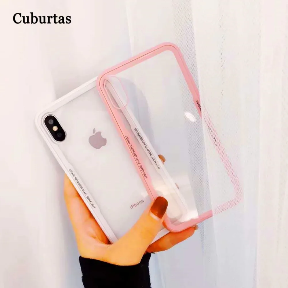 Cuburtas New Case for iPhone X Luxury TPU Soft Edge Tempered Glass Back 8 7 6 6S Plus Fashion Silicone Coque |