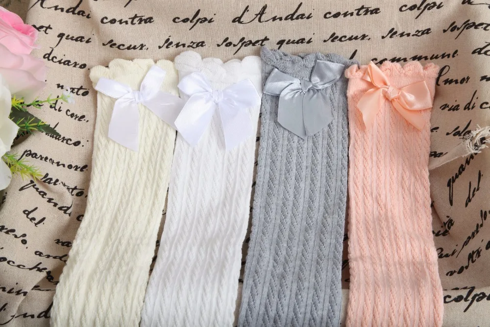 

Girls Socks Pricess Knee High Bows Cute Baby Kids Socks Long Tube Sock Children Leg Warmer Girl Booties Sweet Socks