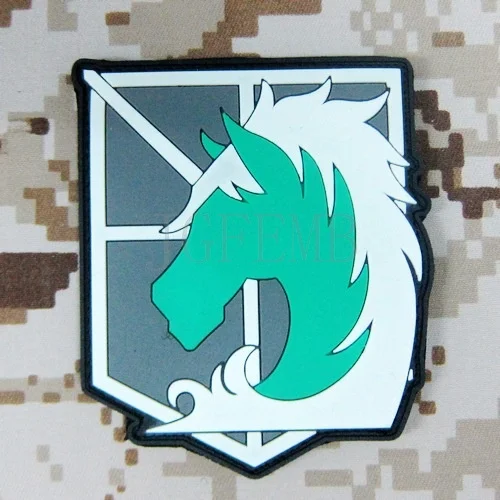Атака на Титанов Военная Униформа полиции 3D ПВХ патч pb670