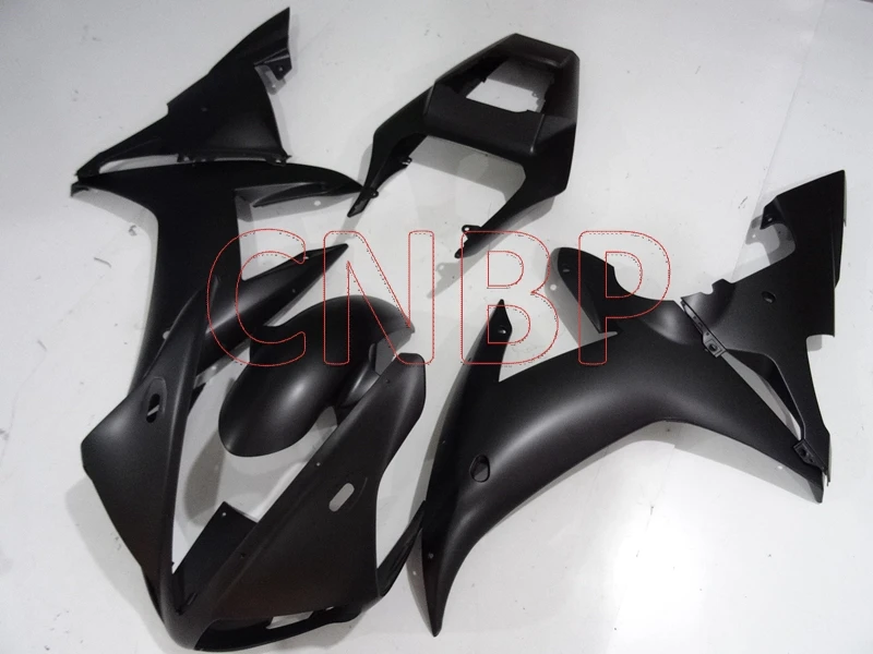Пластиковые обтекатели YZF R1 2002 - 2003 матовые черные Обтекатели YZFR1 03 комплекты для