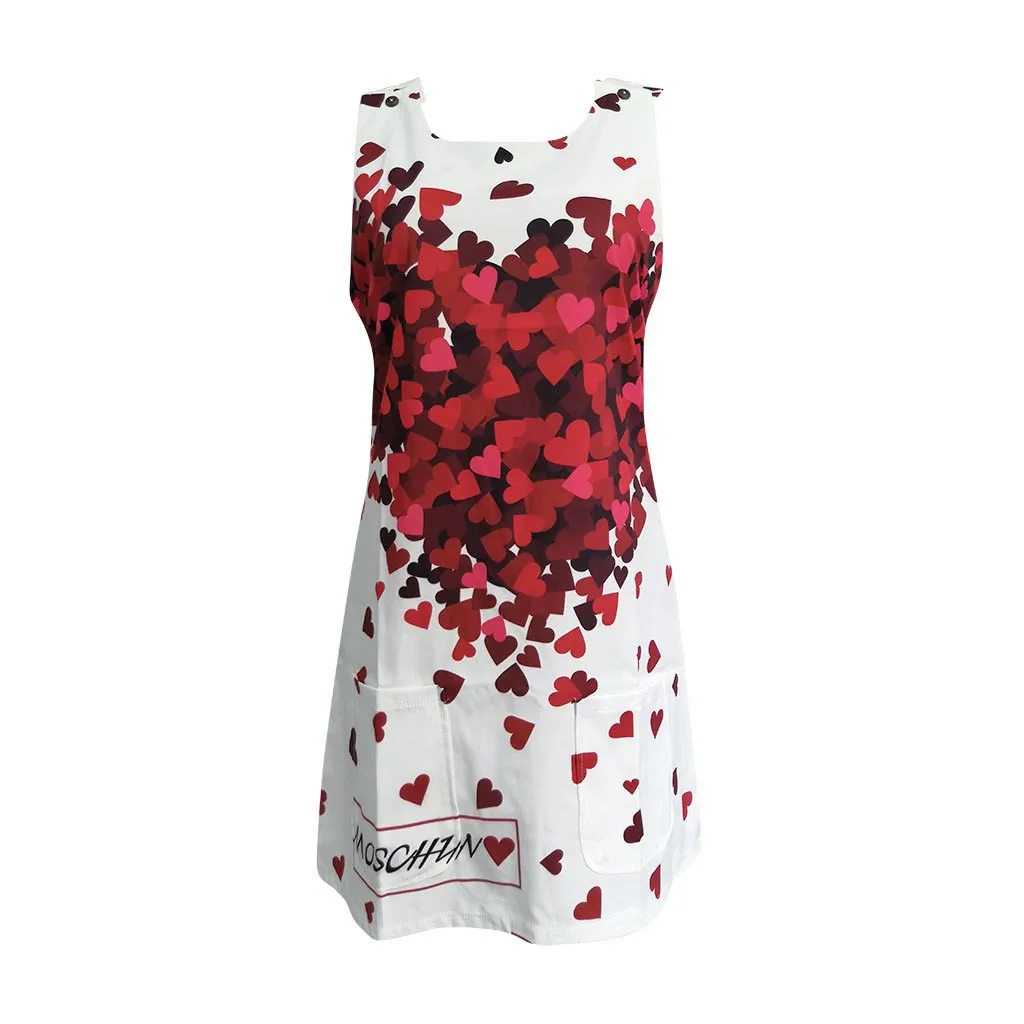 Женское летнее повседневное пляжное винтажное модное мини-платье без рукавов с