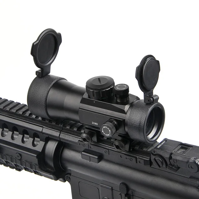 B bestsight 1x40 2x40 3x44 прицел с красной зеленой точечной подсветкой дальномер охотничий прицел 11 мм и 20 мм Вивер - Цвет: 2X40