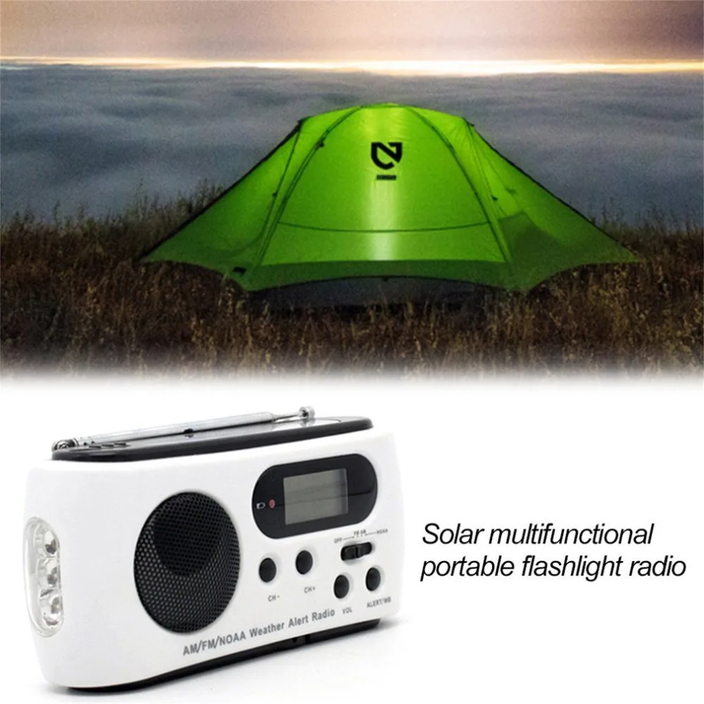 Портативный Многофункциональный чрезвычайных фонарик FM/AM радио многополосные с