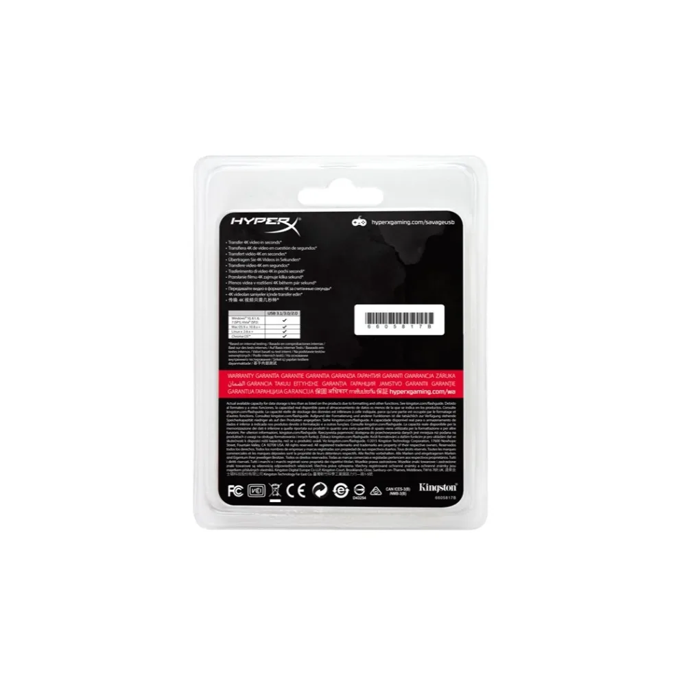 HyperX 64GB 64 GB 3.0 (3.1 Gen 1) Conector USB Tipo A 350 MB/s Color Negro/Rojo | Компьютеры и офис