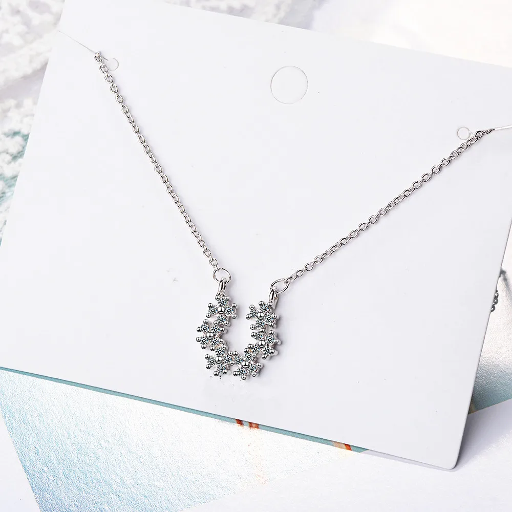 

Everoyal Vintage Zircon Geometric Pendant Necklace For Women Jewelry Fashion Girl Silver Plated Necklace Female Birthday