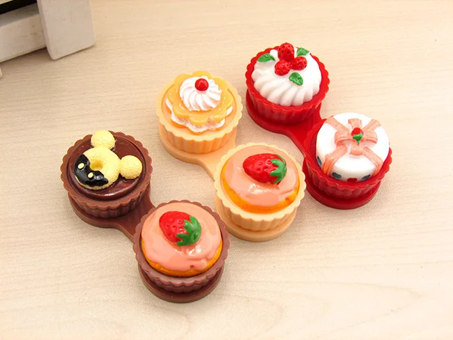 Креативная Милая коробка для мороженого/чехол контактных линз фотодержатель