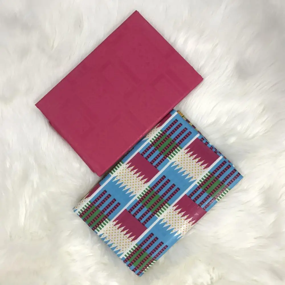 2 ярдов Гана ткань Kente Mix однотонная крашеная африканская Анкара тиснение узор