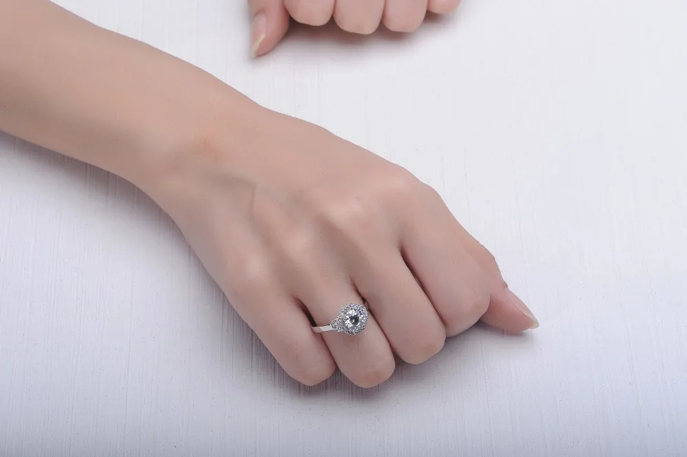 Бутиковое ювелирное изделие 1CTW 6 5 мм круглая огранка Moissanite Diamont кольцо тест