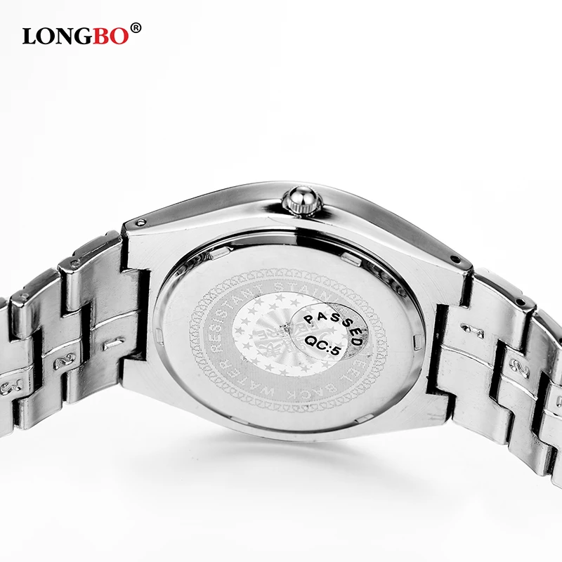 Классические мужские часы с черным циферблатом роскошные брендовые LONGBO высокое