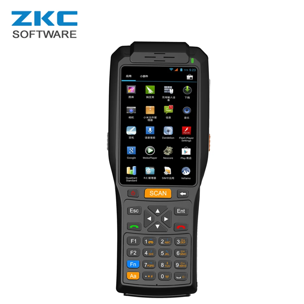 WCDMA 4G Android беспроводной мобильный ручной КПК со встроенным термопринтером ZKC