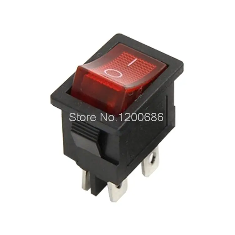 6A 250V 21x15mm with lights KCD1 104 Rocker switch Rocker switch 4 feet with lights