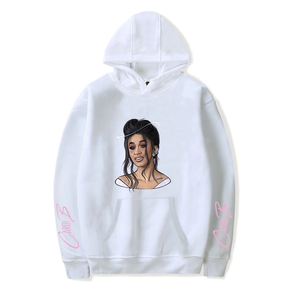 2019 Cardi B Печать Повседневная Удобная крутая kpop популярные толстовки Толстовка