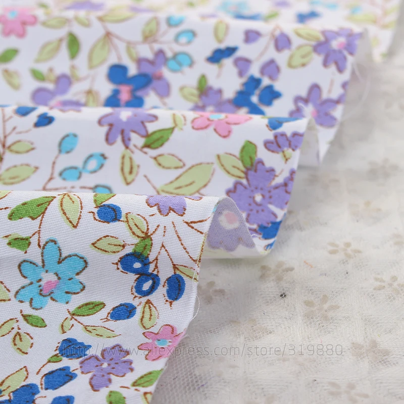 TIANXINYUE Twill yard ткань хлопок пэчворк фиолетовый Цветочный Ткань DIY стеганые листы