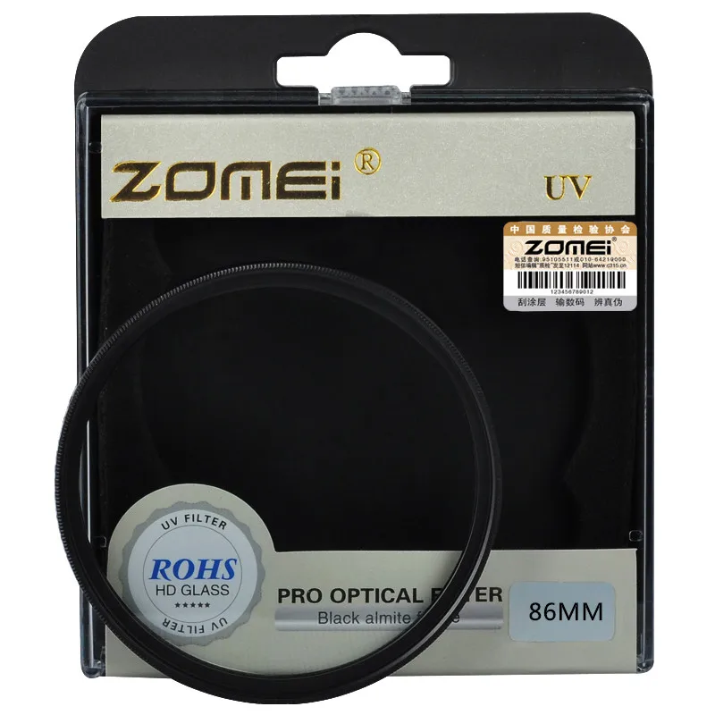 Фильтр Zomei 86 мм для объектива камеры Canon Nikon Sony Tamron Sigma OLYMPUS Fujifilm Pentax | Электроника
