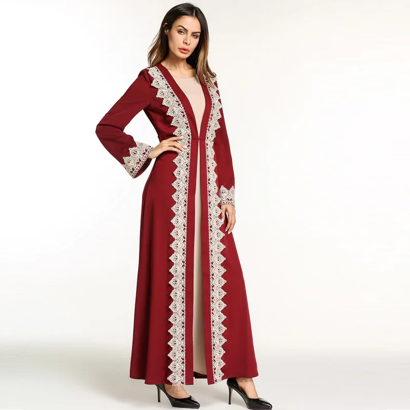 Рамадан арабское женское 2018 модное мусульманское платье Abaya Повседневное на