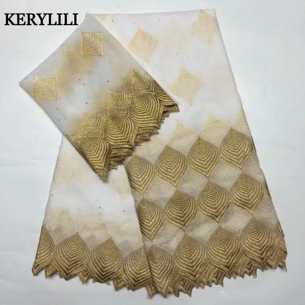 KER YLILI синяя нигерийская кружевная ткань хлопок высокое качество африканская