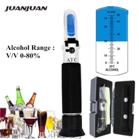 hand held 0 80 alcohol refractometer atc spirits tester meter alcoholometer liquor wine content tester with retail box 48 off