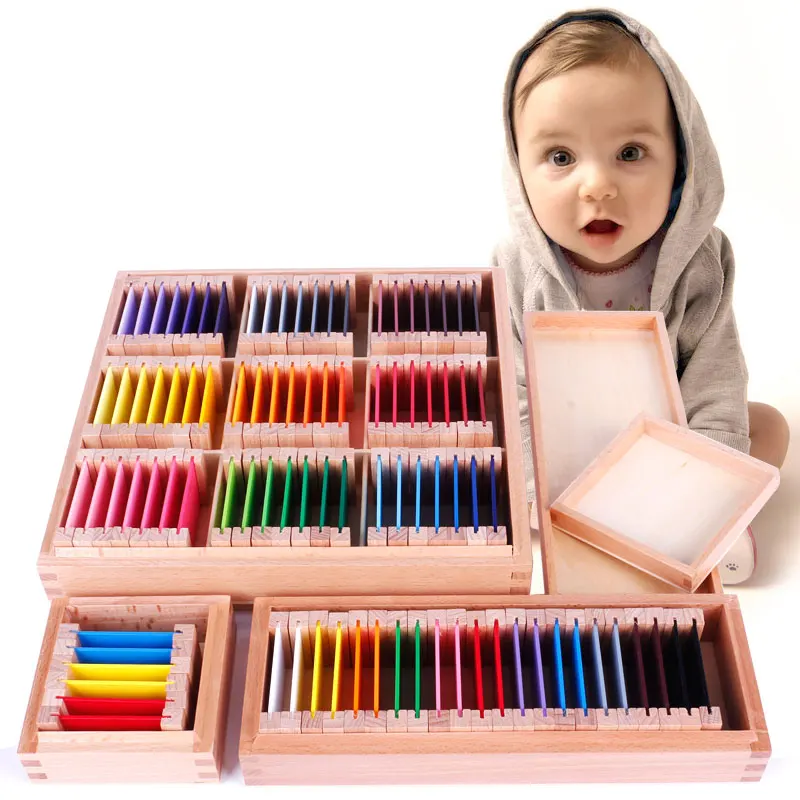 

Montessori Sensorial Rainbow Color Tablets Preschool Wooden Montessori Materials Educational Toys For Children UC0664H